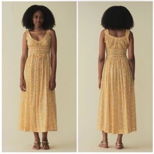 Dôen Emmaretta Dress in Clementine Daisy Fields